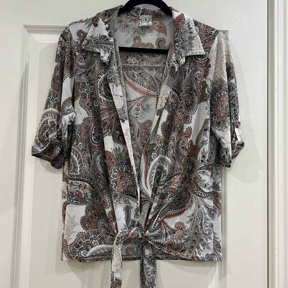 Naïf paisley v-neck blouse